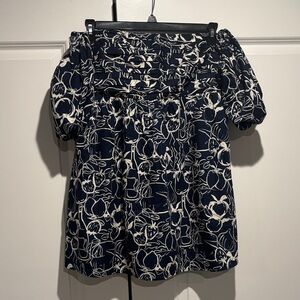 Abercrombie & Fitch Navy and White Floral Romper